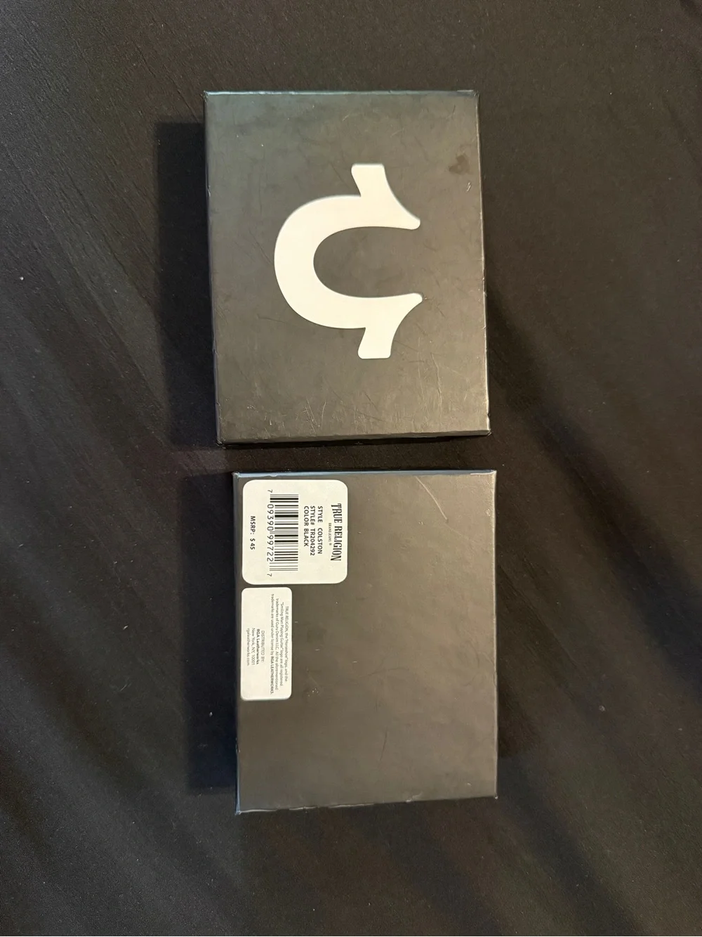 True Religion Colston bifold wallet in black leather